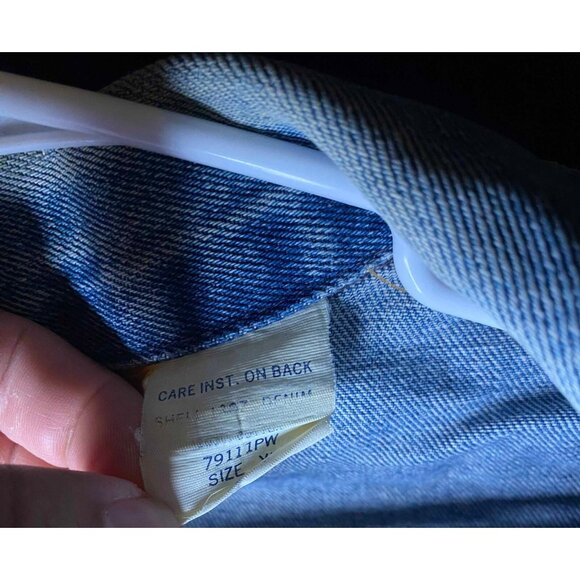 Vtg Rustler Denim Jean Jacket Trucker Blue Mens XL Embroidered Deer 79111PW Y2K - Picture 4 of 6